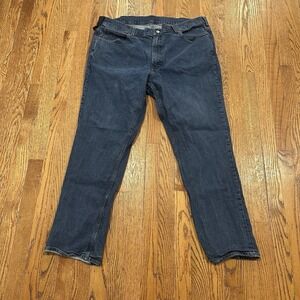 Duluth Trading 40 Grit‎ Jeans Mens 44x32 Slim Fit Work Wear Dark Blue